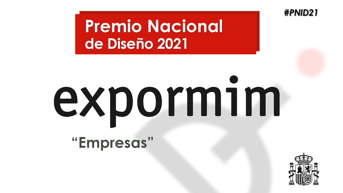🏆 <a href="/Expormim/">Expormim</a>, Premio Nacional de Diseño 2021 en la modalidad de Empresa.

Por saber conjugar extraordinariamente los valores de la industria artesana tradicional con la vanguardia en el diseño de mobiliario de alta calidad, desde una perspectiva de sostenibilidad medioambiental.