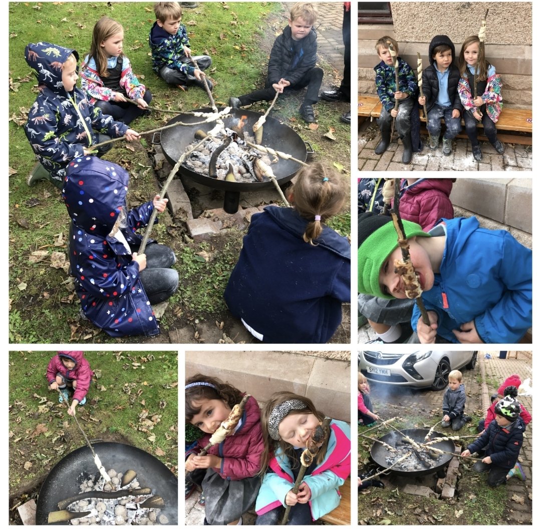 CroyPrimary's tweet photo. P1 love their outdoor adventures! This week, lava bread in our outdoor oven. Faces covered in chocolate at 3pm 🙈😬 #croyprimary #OutdoorEducation #thisishighland #happykids #proudht https://t.co/HbyekiLyuR