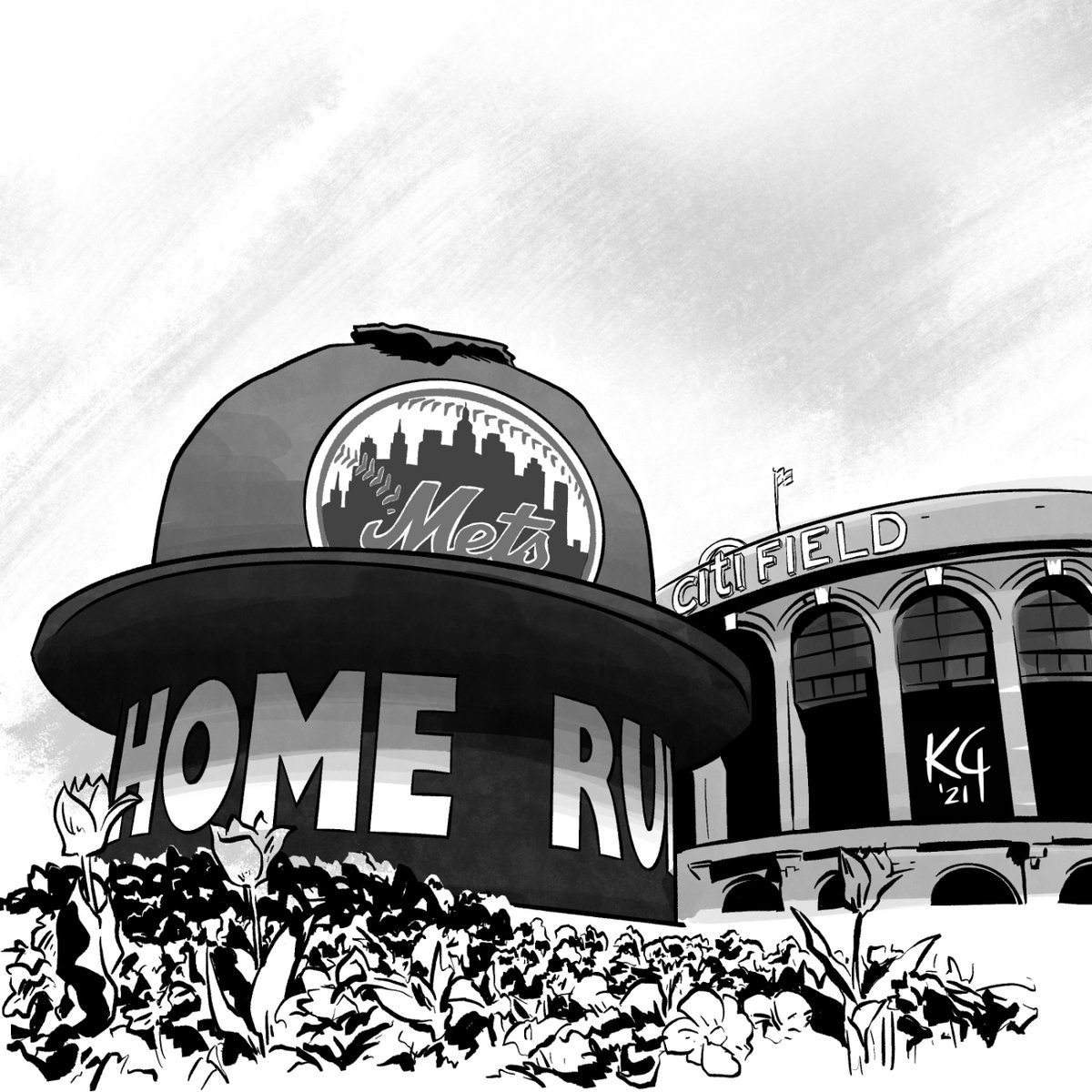 KGeeDesign's tweet photo. Day 1 Let's start off #MetsTober with a #Crystal clear day for some baseball @inktober @Mets @CitiField https://t.co/N0kj7iuWzN