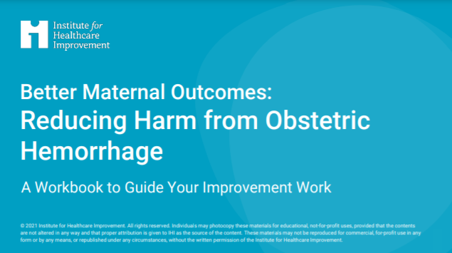 TheIHI's tweet photo. IHI Better #MaternalOutcomes #QualityImprovement Workbooks contain descriptions, examples, and templates for tools that teams can use to guide their QI work focused on improving #maternalhealth outcomes and equity. https://t.co/FscSgGSZY8

Download the workbooks today! https://t.co/fUVj6dPS1A