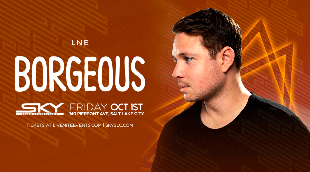 lnepresents's tweet photo. TONIGHT! 😍 @BorgeousMusic is spinnin' at @SkyVenueSLC + we're ready to dance until the late night🌜
DOORS @ 9PM!
Grab your tickets here >>> https://t.co/KClkV79lnU
Bring the homies + come kick off the month with us! 😈
#Borgeous #LiveNiteEvents #SkySLC https://t.co/J4NhKPDFzC