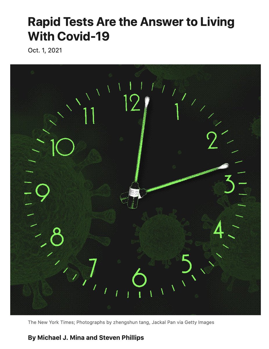 EricTopol's tweet image. Today&apos;s news about what appears to be a highly effective pill is welcome, to add to the anti-Covid armamentarium. What is missing, big, and for a long time, is this, and it needs to/can get fixed STAT:
nytimes.com/2021/10/01/opi… @nytopinion by @michaelmina_lab and Steven Phillips