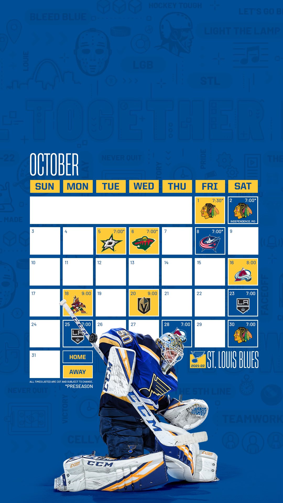 St. Louis Blues Calendars, Blues Year Calendar