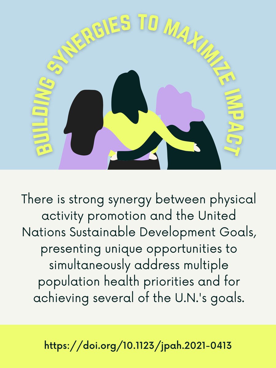 JPAHjournal's tweet photo. Disease, climate change, social justice, gender equity, economic growth, sustainable infrastructure -- these are concerns that impact each of us &amp; issues that our #PhysicalActivity research can affect. That's why this article is so important: 

https://t.co/EhykZrYXjv https://t.co/EIkG2zyL3E