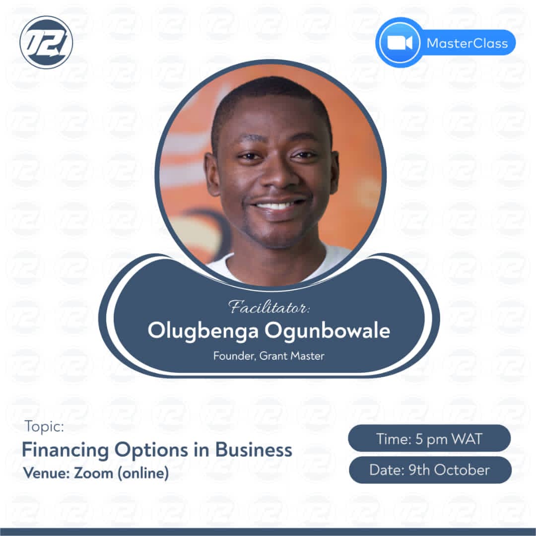 021foundation's tweet image. We are organizing a masterclass to show you "Better Financing Options for your business". 
Excited, right?

This is why you need to attend this masterclass which is in partnership with Grant Master Mr. Olugbengba Ogunbodale - Founder of Grant Master!!