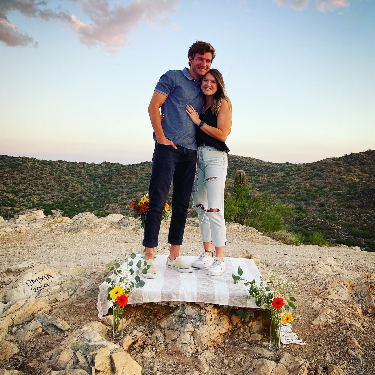 CpcGoodyear's tweet photo. Join us in sending warm congratulations to our Director of Youth Ministries. Last night at South Mountain, Phoenix, Silas Ridgway asked Cassidy Tuomala to marry him and she said YES!!! We are so excited for these two wonderful young leaders! #cpcgoodyear #ecochurch https://t.co/U3fJHQRhfh