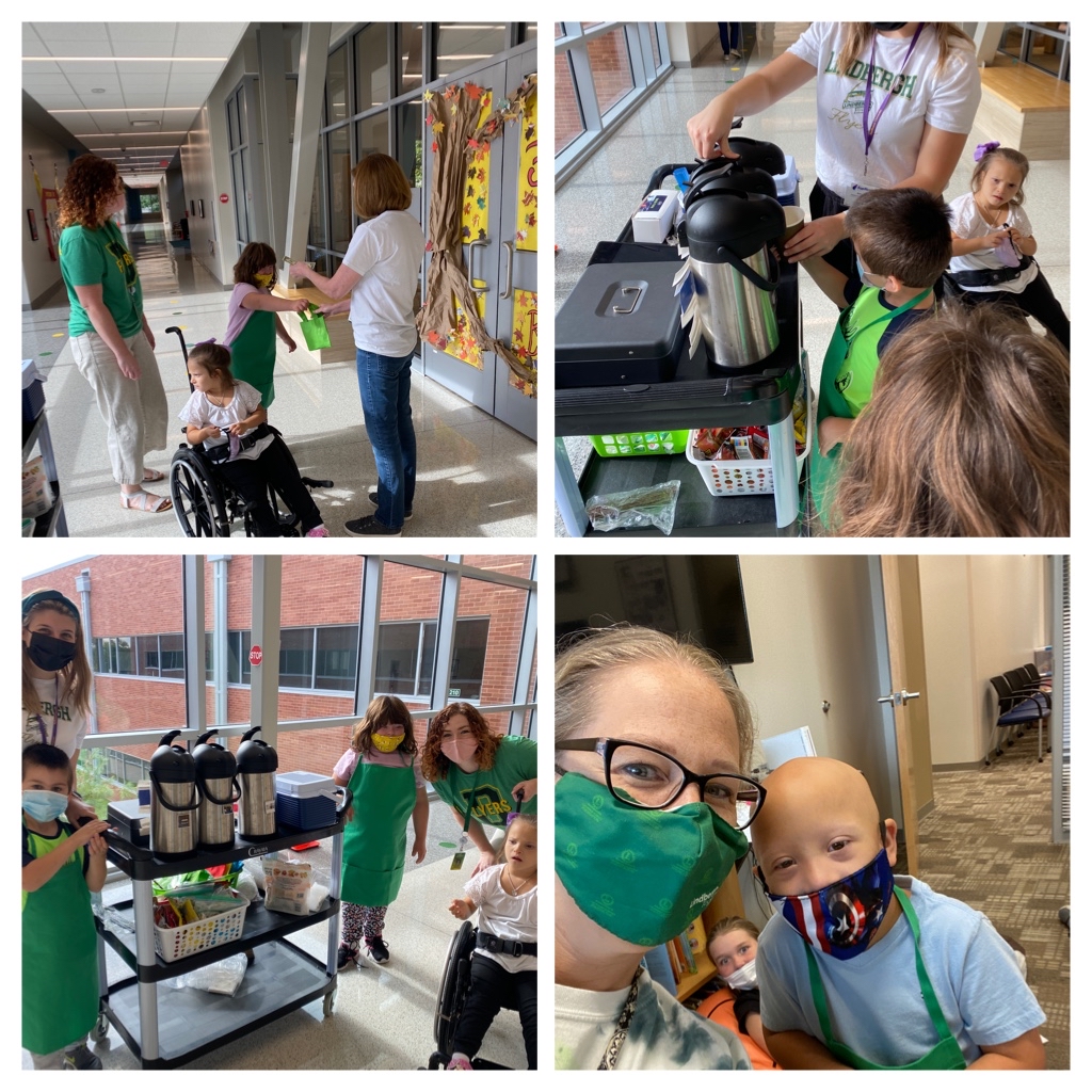 The Dresso Espresso Coffee Cart (generously funded by PTO grants) is back up &amp; running at Dressel Elementary! For students working on essential skills, the coffee cart is a great way to put their hard work into practice! Keeping the teachers happy &amp; caffeinated is just a bonus :)