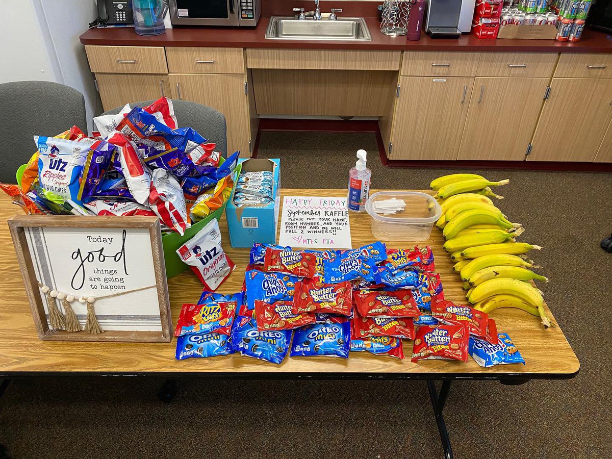Today we celebrated the end of September by stocking the staff lounge with yummy treats and drinks for our hardworking teachers! If you have a minute, shoot a quick email to your child’s teacher to thank them for a wonderful first month of school! 💕 #spreadkindness #raisecraze