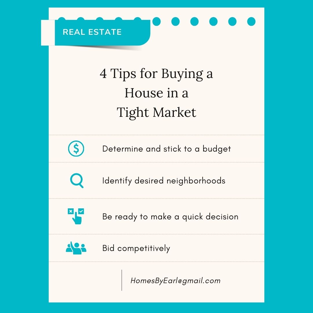 TheLegacyPlay24's tweet photo. If you are buying a house in a tight market, make sure to follow these 4 tips: Determine and stick to a budget, identify desired neighborhoods, be ready to make a quick decision, and bid competitively!🏡✨ https://t.co/HlBk3xgEY8