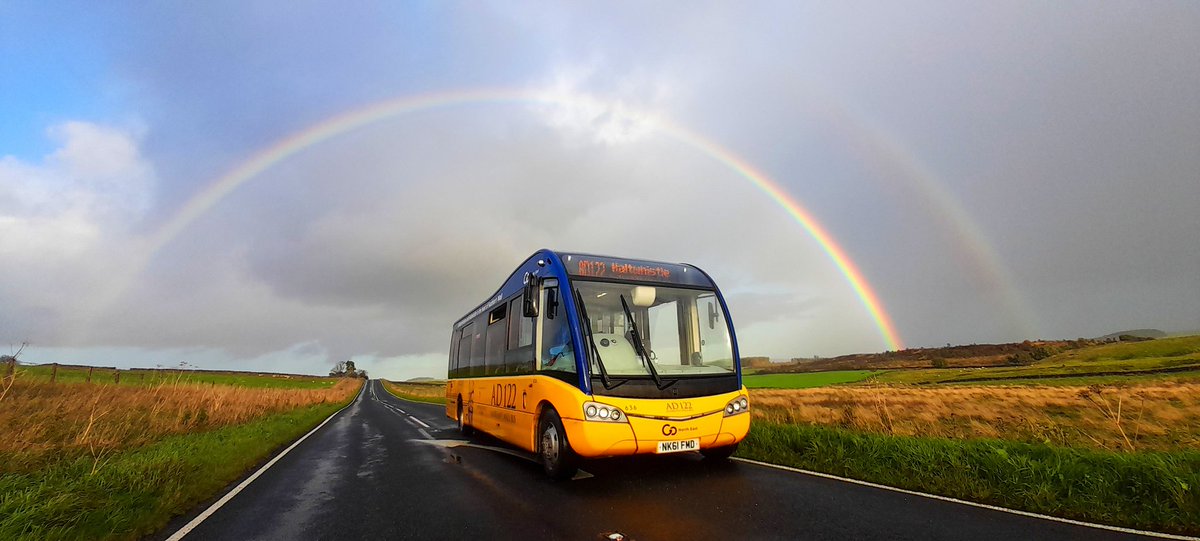 ALSP8's tweet photo. Perfect ending to a day on the #AD122 #HadriansWallBus #rainbow @gonortheast https://t.co/00GlBEkpBw