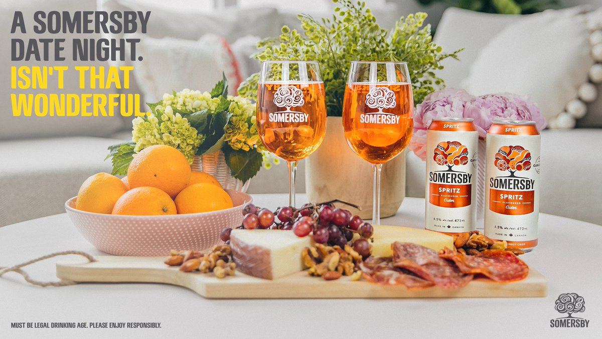 Colder weather means more time indoors. 😒

Why not make the most of it with a date night Spritz? 😄👌🥂

#SomersbyCanada #SomersbySpritz #Spritz #DateNight #Cider #CiderLover