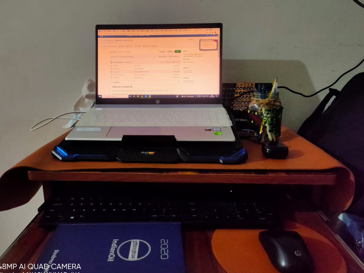 nehasangeetajha's tweet photo. My Workspace 🤗
@AnitaBorg_India @AnitaB_org 
#OSDHour1 #GraceHopperOSD #GHC21 #TweetingFrom #Delhi #India #GHC2021 https://t.co/Ab3uFT1agB