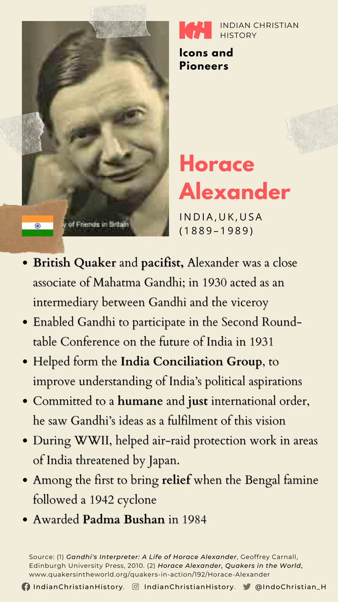 IndoChristian_H's tweet photo. Mahatama Gandhi once described him as "British in nationality but Indian in heart". Horace Alexander, a teacher, was drawn to India to build trust between the British and the Indian nationalist leaders. He was by Gandhi's side in Calcutta on 15 Aug. 1947 #GandhiJayanti https://t.co/QA8HbGpjhK
