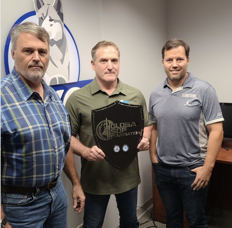 GlobalSOF's tweet photo. We stopped by Lukos to present the "Wolf Pack" with a token of appreciation for being such strong allies & part of our 100 Corporate Partners! We're proud of our affiliation with this awesome, hard working company! #GSOFpartner @LukosLLC https://t.co/pNdeAxoXYj