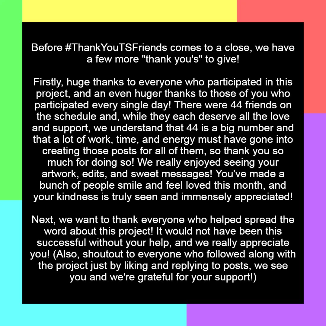 ThanksTSFriends's tweet image. Before #ThankYouTSFriends comes to a close, we have a few more "thank you's" to give!