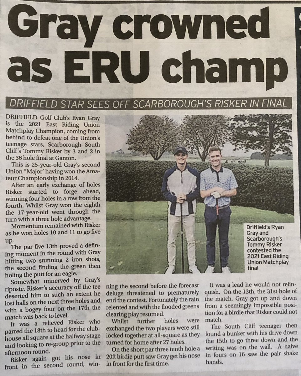 ERUGC Scratch League (@erugc_sl) on Twitter photo <a href="/DriffieldGolf/">Driffield Golf Club</a> Ryan Gray crowned as <a href="/erugc/">ERUGC</a> Matchplay champion 🏆⛳️🏌️👏👏👏
<a href="/ersatz1967/">John Illingworth</a> <a href="/DriffieldGolf/">Driffield Golf Club</a> Ryan Gray crowned as <a href="/erugc/">ERUGC</a> Matchplay champion 🏆⛳️🏌️👏👏👏
<a href="/ersatz1967/">John Illingworth</a>