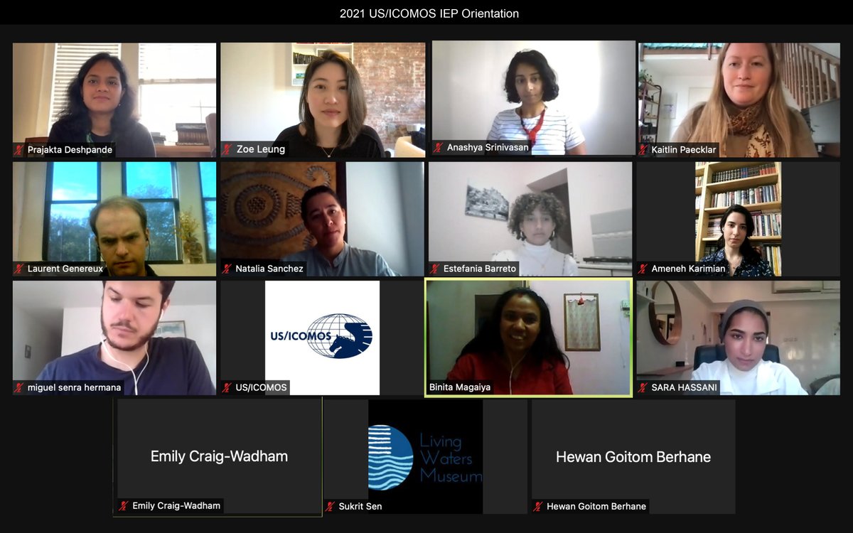 WHUSA1965's tweet image. #InternationalExchangeProgram 2021 has officially begun! We&apos;re so happy to have interns in the field this year. We owe a special thanks to IEP alums Natalia Sanchez and Anashya Srinivasan and EP Katie Paecklar for wonderful presentations on #SDGs #ICOMOSEPWG #IUGRR #USICOMOSEPN.