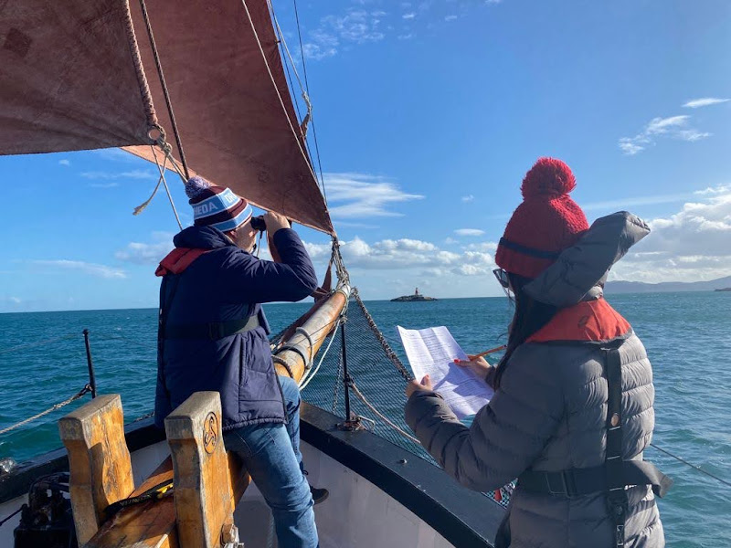 and out surveying on the water, lovely photo from skipper Peter Scallan.