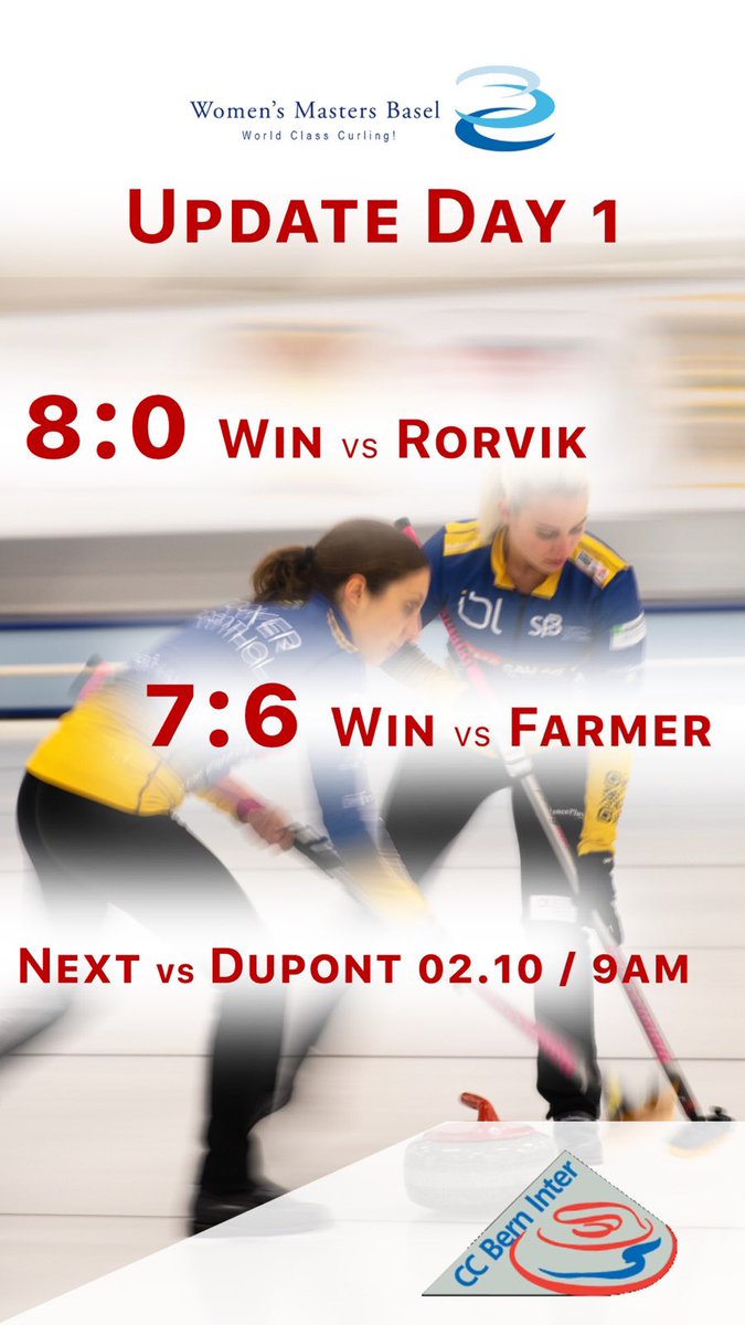 Update Day 1
womensmasters.ch
<a href="/WMBCurling/">WMB</a>