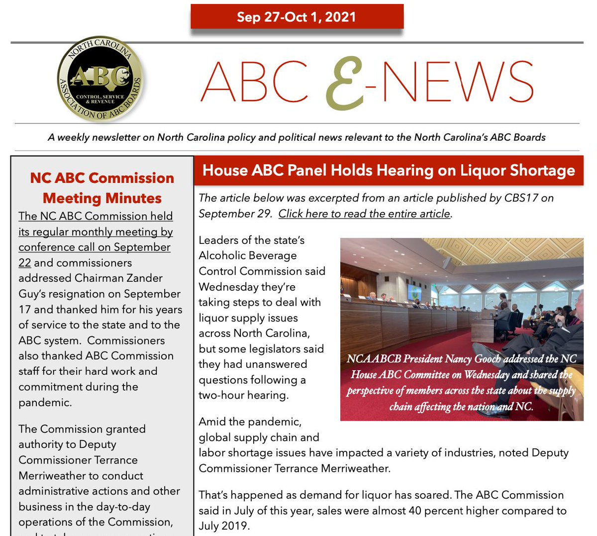 Another busy week at the #NCGA.  Catch up with this week's NCAABCB e-newsletter. #ncpol 

ncabc.memberclicks.net/assets/docs/Ne…