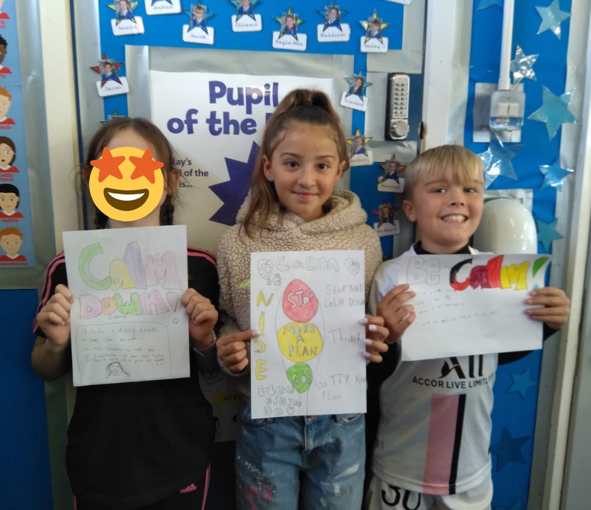 HolySpiritWA9's tweet photo. #Year5 explored the feeling #Calm today in @PATHSEdUK 😌 They made some wonderful posters! 🤩👏🏼🌟💙 #AllFeelingsAreOkay #ComfortableFeeling @lisa_best01 https://t.co/VI4MhoqsKb