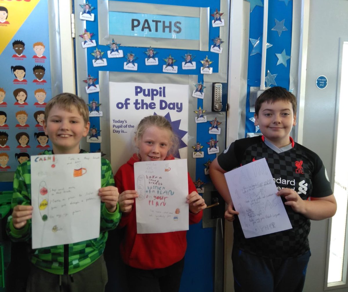 HolySpiritWA9's tweet photo. #Year5 explored the feeling #Calm today in @PATHSEdUK 😌 They made some wonderful posters! 🤩👏🏼🌟💙 #AllFeelingsAreOkay #ComfortableFeeling @lisa_best01 https://t.co/gIavXIdVws