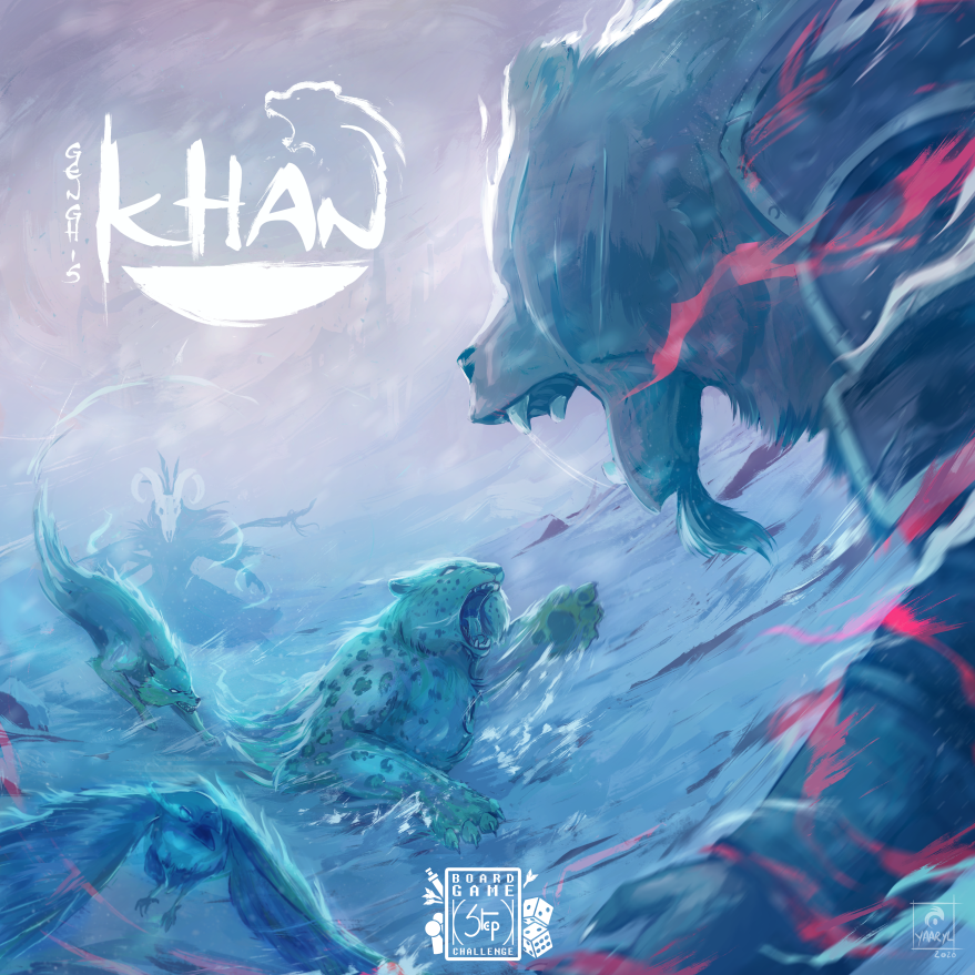 yaarylart's tweet photo. Allez on va essayer de rendre ce compte actif ! Voici donc ma participation au #BoardGameStepChallenge organisé par @StephenCornu où les esprits doivent défendre les terres Mongols contre l'esprit vengeur Genghis Khan. #BGSC #xppentablet https://t.co/v5fNWPCs0r
