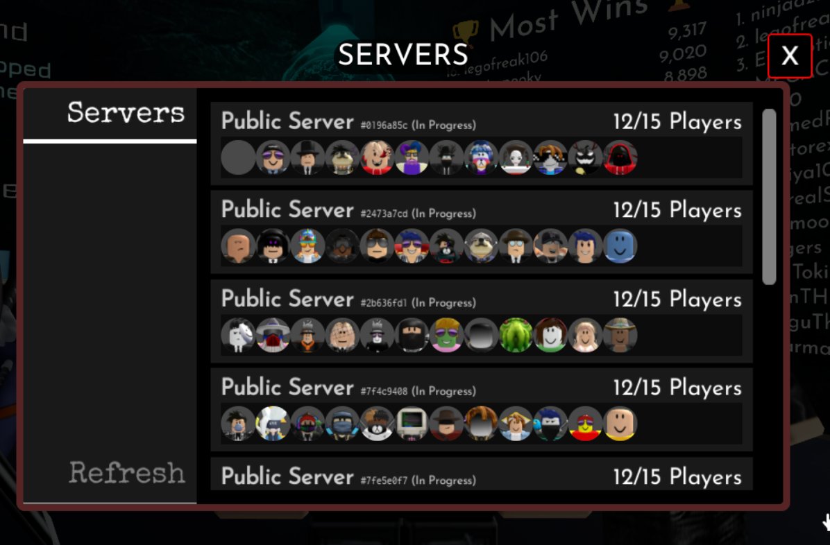 Framed! Now has a server browser, which can also tell you if a round is in progress. Great for jumping to a new game that is about to start if you are eliminated early!