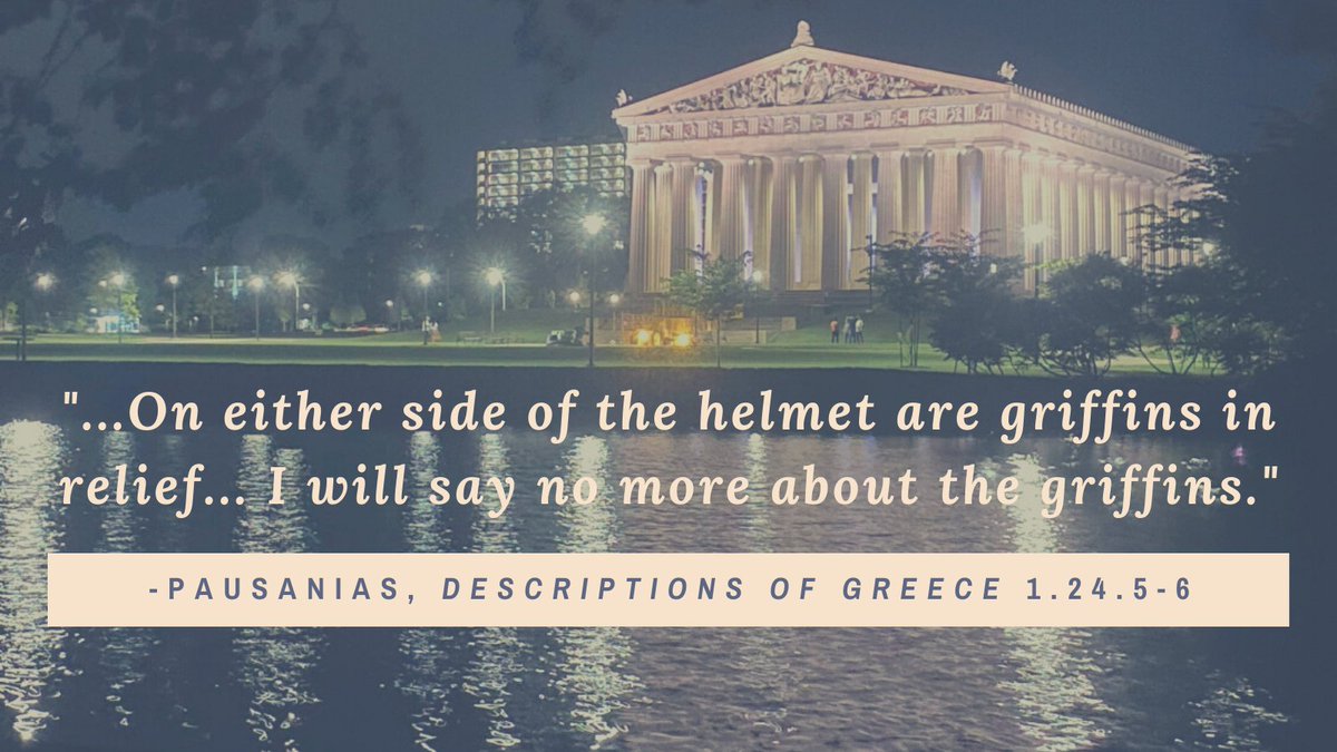 NashParthenon's tweet photo. #Griffins on Athena's helmet, griffins as our acroteria... come say more about griffins during #FREE #Architecture Tours at 10 & 11 AM on Oct. 16!
#IAD2021 #SitesToSee #ArchaeologyFunFact #NashvilleParthenon #Parthenon #Athena #AIA
@MetroParksNash @conservancynash https://t.co/kWjZmdk1F5