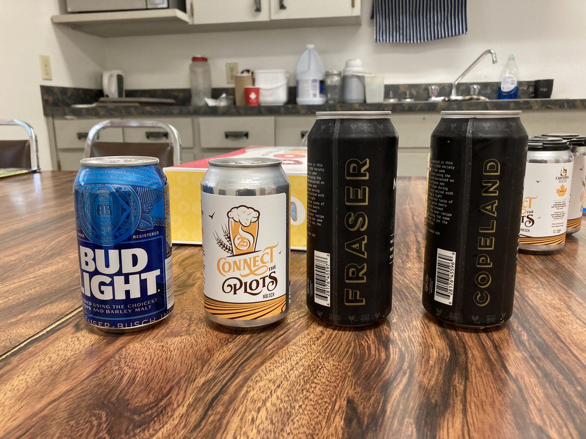 Some serious research will be happening later this afternoon. We have Canterra Seed’s AAC Connect barley and Secan’s CDC Fraser and CDC Copeland, all getting put to the test. Bud Light is the check.<a href="/SeCanLauren/">Lauren Wensley🌾</a> <a href="/CanterraBret/">Bret</a>