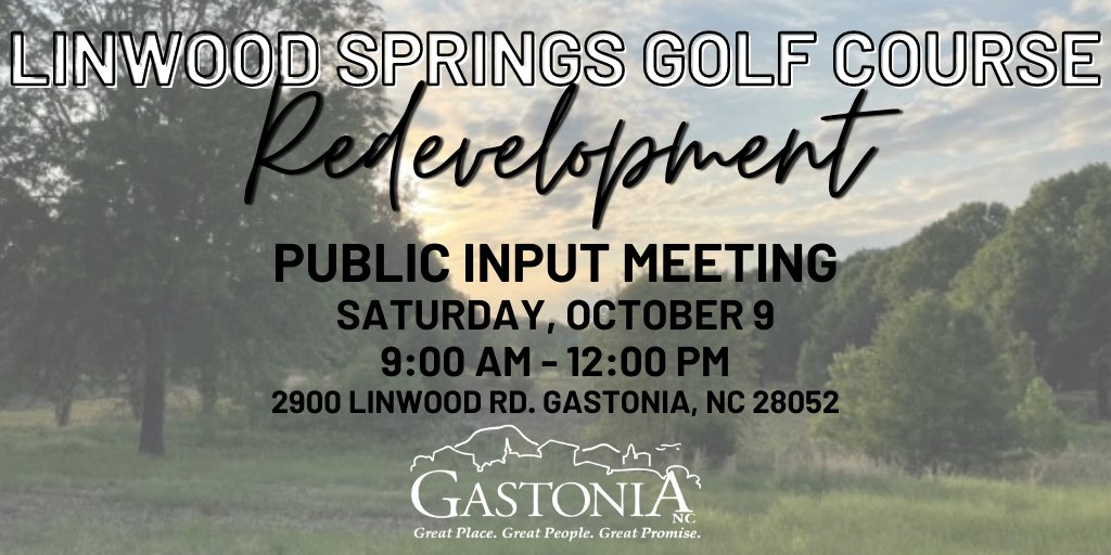 GastoniaRec's tweet photo. The next Linwood Public Meeting is a week from tomorrow!  Check out the two concept plans and provide your input at the link below.

https://t.co/8Wc7n63avR https://t.co/LpOSiV9GKA