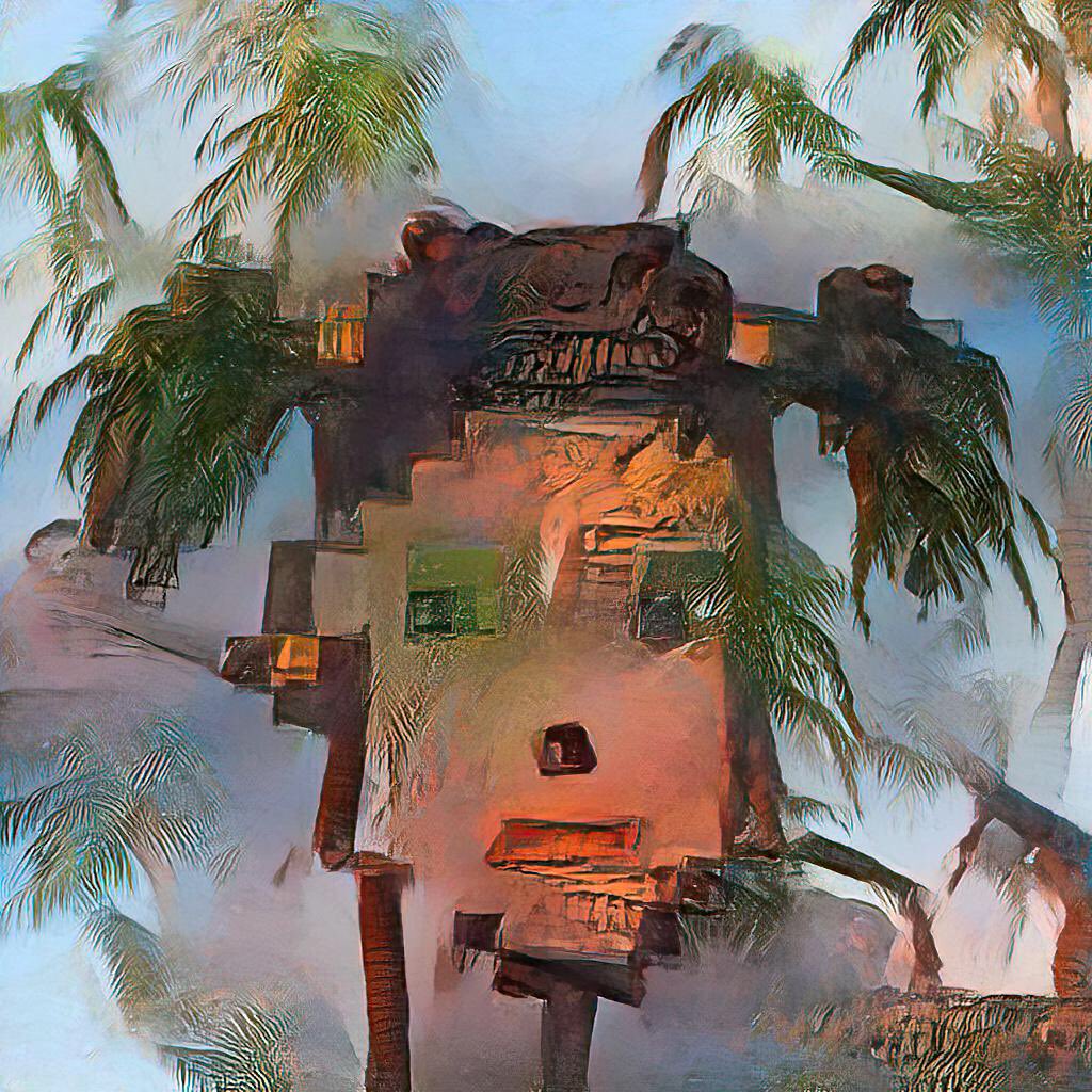 #beeplepunk 230 Tarzan s girlfriend, made up of monkeys, palm trees and a tank !