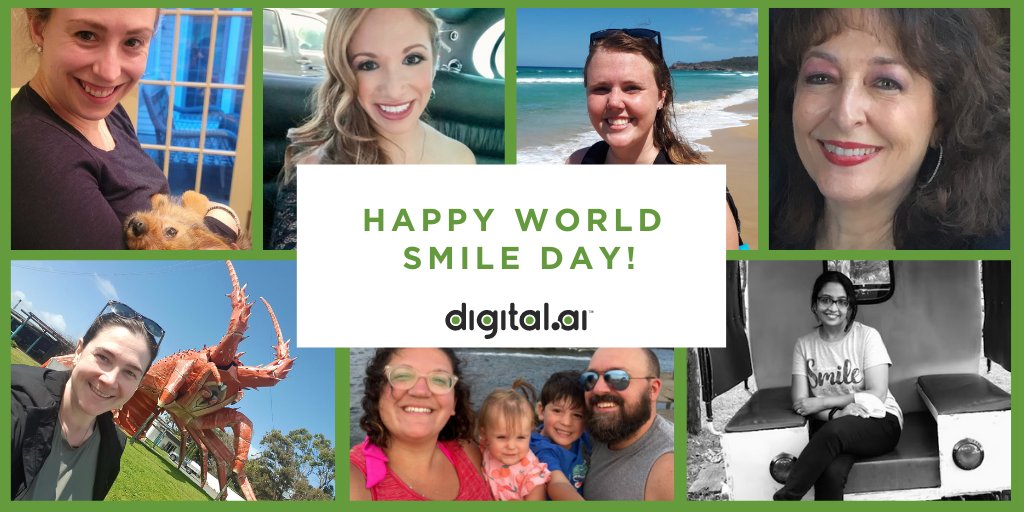 digitaldotai's tweet image. Happy #WorldSmileDay! Here are a few of our favorite Digital.ai smiles 😀