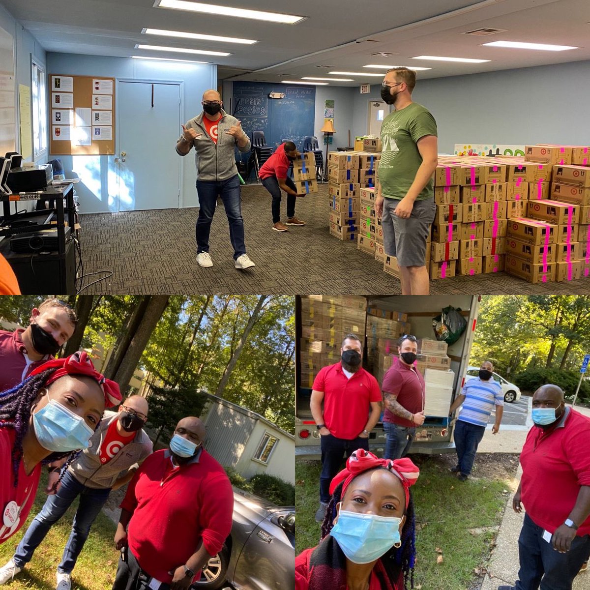 CSFrenchie's tweet photo. @pinkertonje @RJTeamPM and the team in #T1873 in Gainesville, VA  thank you for your vision to bring #G499 together to help Afghan refugees . 700 boxes packed with essentials goods &amp; food will bring Joy to many &amp; give them a sense of belonging. #worksomewhereyoulove #WeAreTarget https://t.co/e6AcLh4o0r