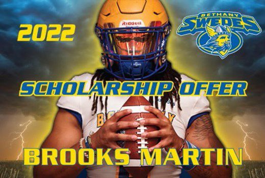 Blessed to say I have received my second offer from Bethany College! A big thanks to my Coaches and everyone that has helped me throughout the process. <a href="/vincentgrigsby/">Coach Grigsby</a> <a href="/SwedesFB/">Bethany Football</a>