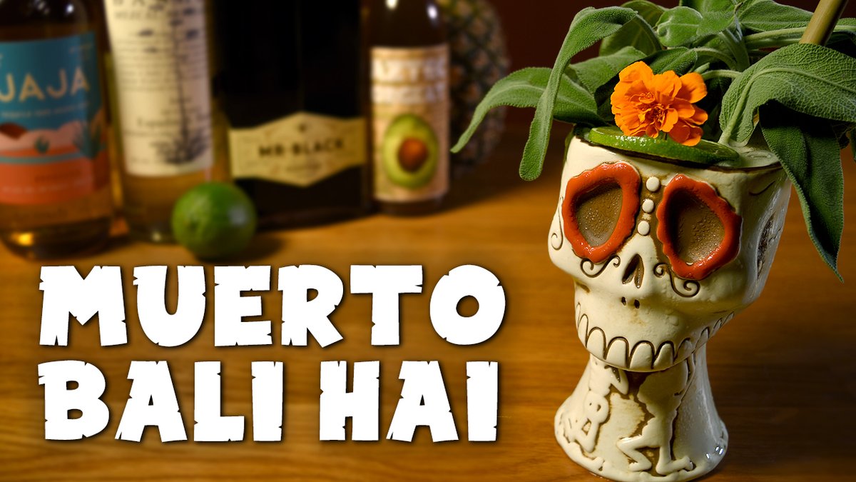 DistinguishedSp's tweet image. New video!
youtu.be/SMjE3vjcTRk

MUERTO BALI HAI
a Día de los Muertos Tijuana tiki remix of the San Diego classic made with coffee liqueur, Aztec orgeat, 🍍, lime, mezcal, tequila and sage