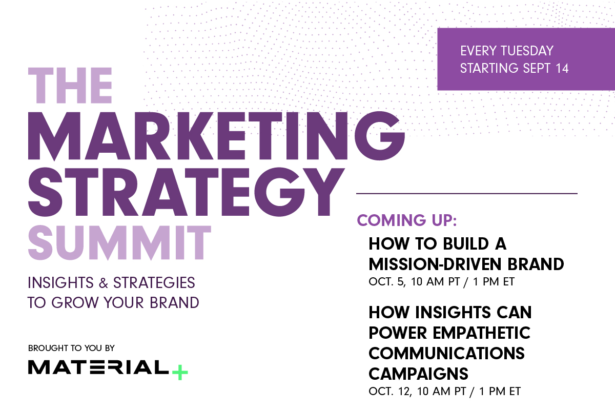 We've seen a big shift when it comes to #marketing and #communications. In order to connect with their audiences, today's brands must be: 

🚀 Mission-driven 
💜 Empathetic 
🌱 Socially + environmentally conscious 

Learn how in these upcoming webinars: bit.ly/3oivzaX