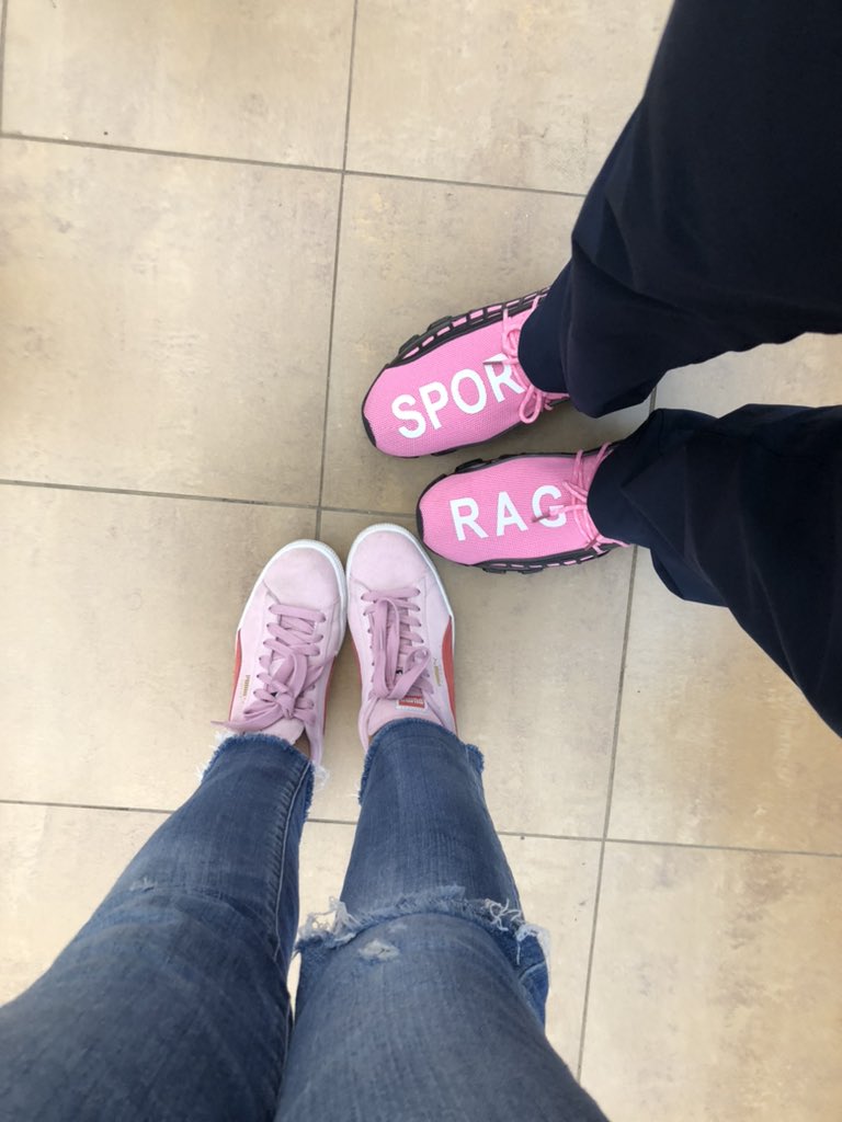 These shoes were made…to get us talking about <a href="/AmericanCancer/">American Cancer Society</a> Awareness Month! <a href="/HornetPrincipal/">David  W. Raft</a> will be sporting PINK all month to raise money for the Real Men Wear PINK campaign. tinyurl.com/44xzwa6u