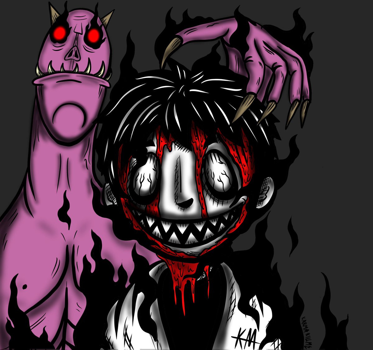 KARMAKILLME666's tweet photo. 🔥🔥🔥New Drop 🔥🔥🔥

DEATH OF KM MONSTERS KILL ME #05-06 (57/-56/66) 

Check it 💀💀💀
https://t.co/Zf1rKhlnHo

#NFTART #NFTartists #NFTs #NFTCommunity #NFT #nftcollectors #NFTdrop #NFTcollection #crpytoart  #KMnft #Karmakillme #Darknft #Deathnft https://t.co/5vFd25HxX3 https://t.co/LI6yo1HbbQ