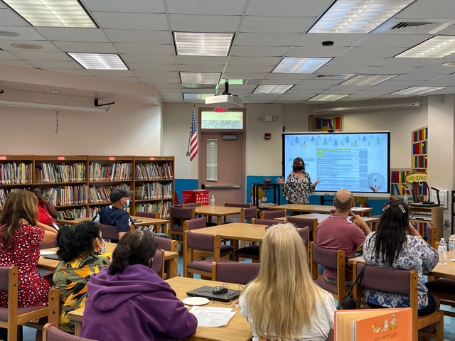 Great conversation with <a href="/MESeagles/">Melaleuca Elementary</a>  and <a href="/MeadowParkEl/">Meadow Park</a> teachers and leadership teams around reporting standards while scaffolding language. Dual Language programs will provide us with a complete linguistic and academic profile of every student in their L1 and L2 languages.