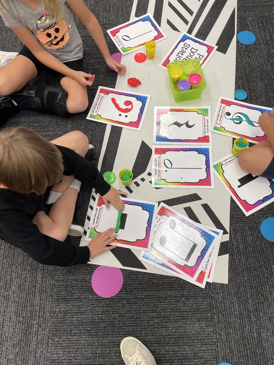 First day of October and first day of music centers for this class! We love reviewing rhythms and notes in a fun way! #elmused @ParkGlenES @KISDFineArts