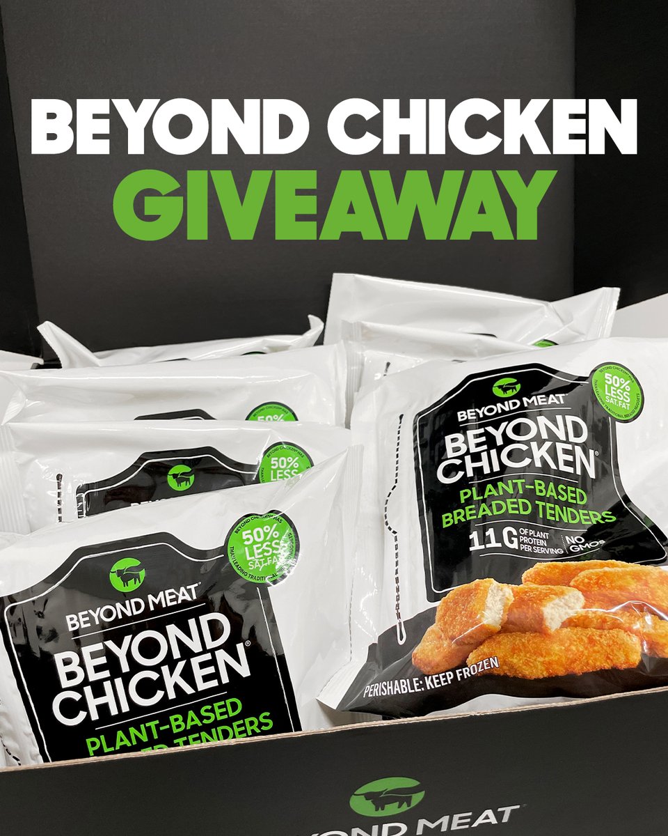 Now's your chance to win an exclusive supply of the new Beyond Chicken Tenders. Visit our Instagram for more details. 

ENTER👉instagram.com/p/CUfWFc3llik/
