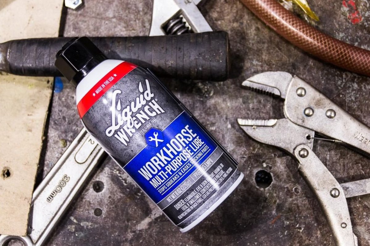 LIQUID WRENCH Workhorse Multi-Purpose Lube is a toolbox's best friend. Designed to get the job done quickly, this do-it-all item is ideal for lubricating and penetrating applications on the job. Get it today <a href="/Lowes/">Lowe's</a>!
low.es/2oLd2aQ