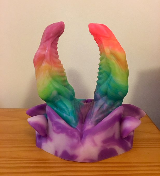 Aurora Bruce made it just in time for my birthday, I&rsquo;m so excited! 🥳🌈🦈 Think I&rsquo;ll leave him on my night