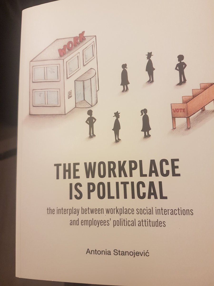 Congratulations <a href="/AntoniaStanojev/">Antonia Stanojevic</a> with you very interesting dissertation "The workplace is political. The interplay between workplace social interactions and employees' political attitudes".
Also congratulations to the supervisors <a href="/AgnesAkkerman/">Agnes Akkerman</a> <a href="/KManevska/">KaterinaManevska 🍉</a>