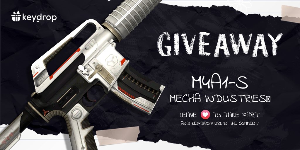 keydropcom's tweet photo. Giveaway on M4A1-S | Mecha Industries 🎁

👊 Just leave ❤️ under the post!
🌟 Follow us!
🏆 Retweet!
 
⏰ Wait 24 hours!

#freeskins #csgoskinsgiveaway #csgoskinsfree #giveaway #airdrop #csgocases #csgocommunity #csgoesport #skins #csgoskins #keydrop #keydropcom #csgo https://t.co/7Ra144J4hr