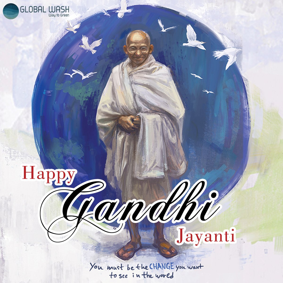 GlobalWashIndia's tweet photo. Rely on the values and celebrate the day. 
Globalwash wishes you a Happy Gandhi Jayanti.

#gandhijayanti #GandhiJayanti #GandhiJayanti2021 #MahatmaGandhi #MahatmaGandhiJayanti2021 #2ndOctober  #sustainability #sustainabledenim #globalwash #globalwashindia #savetheplanet https://t.co/7fku3XuvD9