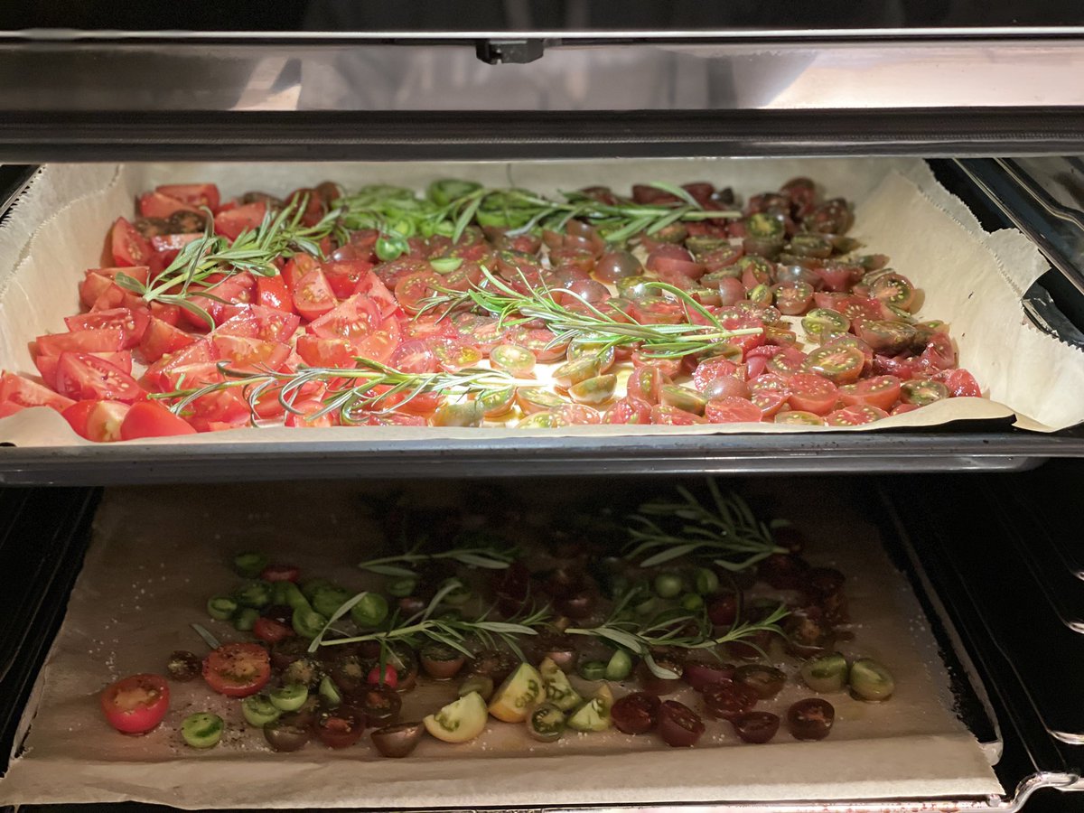 SamWilsonIFG's tweet photo. Friday night job, slow roasting end of season tomatoes #summerover #tomato #homegrown #ifg @SchoolCatering @ian_morganIFG @AbiHorsman_IFG @tom_kirkup https://t.co/vedAelfVUO