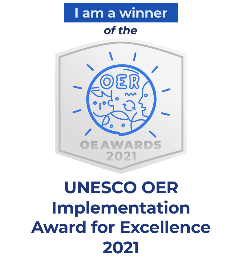 Happy and proud to receive the "Community OE Award"  awarded to all the presenters in the OE Global 2021 Conference, "for their exemplary leadership in advancing the UNESCO OER Recommendation in their own practices". Thank you very much🙂
awards.oeglobal.org/.../2021-unesc…
<a href="/OpenEdGlobal/">Open Education Global</a>
