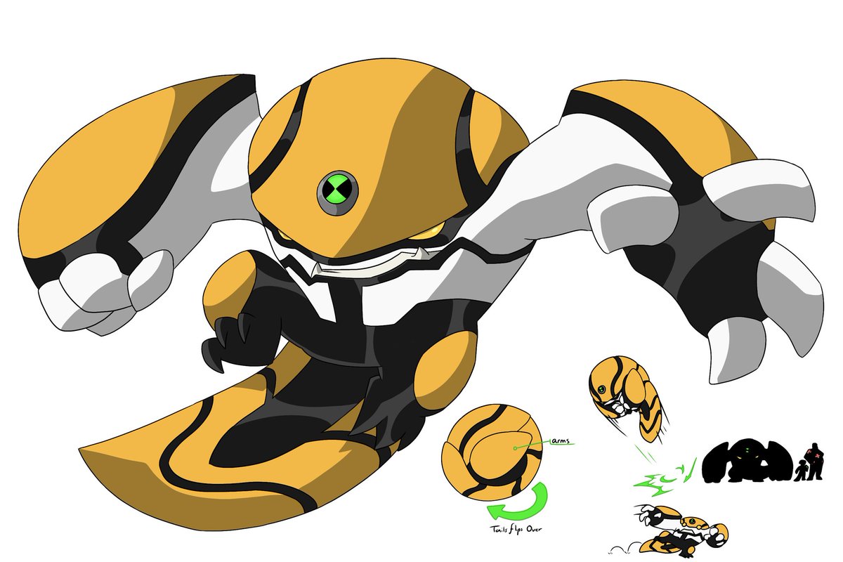 gonnageetcher's tweet image. A more radical redesign than most, Cannonbolt 2.0
I wanted to make him more unique from the original this time.

#artistsontwitter #fanart #ben10